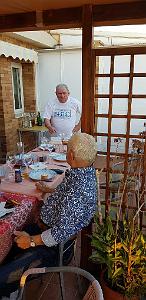 HOMMAGE A N.D. DE SANTA CRUZ A DALIAS DU 7 AU 10 JUIN 2019 (707) REPAS CHEZ ANGE AVANT LE DEPART 